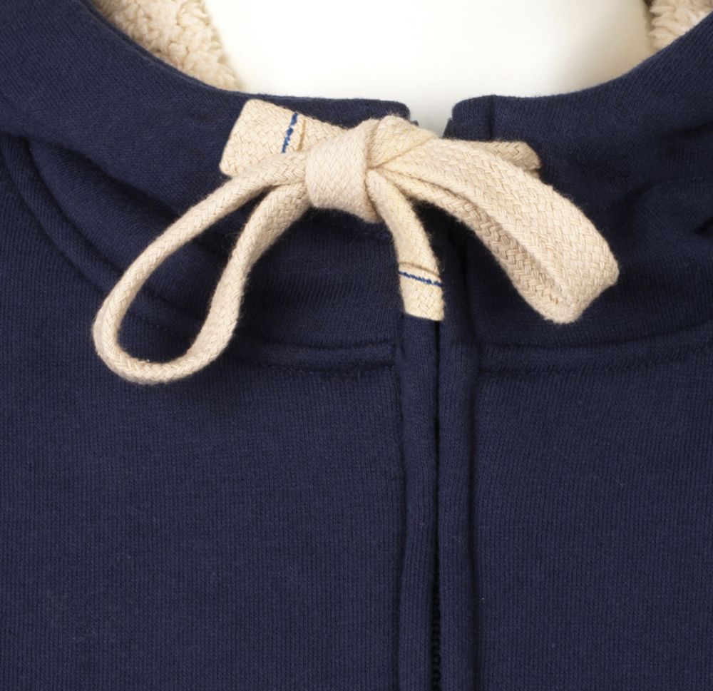 Толстовка унисекс на молнии Sherpa 280, темно-синяя — изображение 7