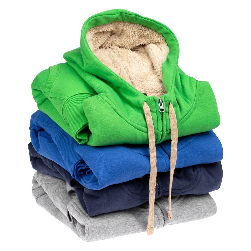 Толстовка унисекс на молнии Sherpa 280, темно-синяя — изображение 13