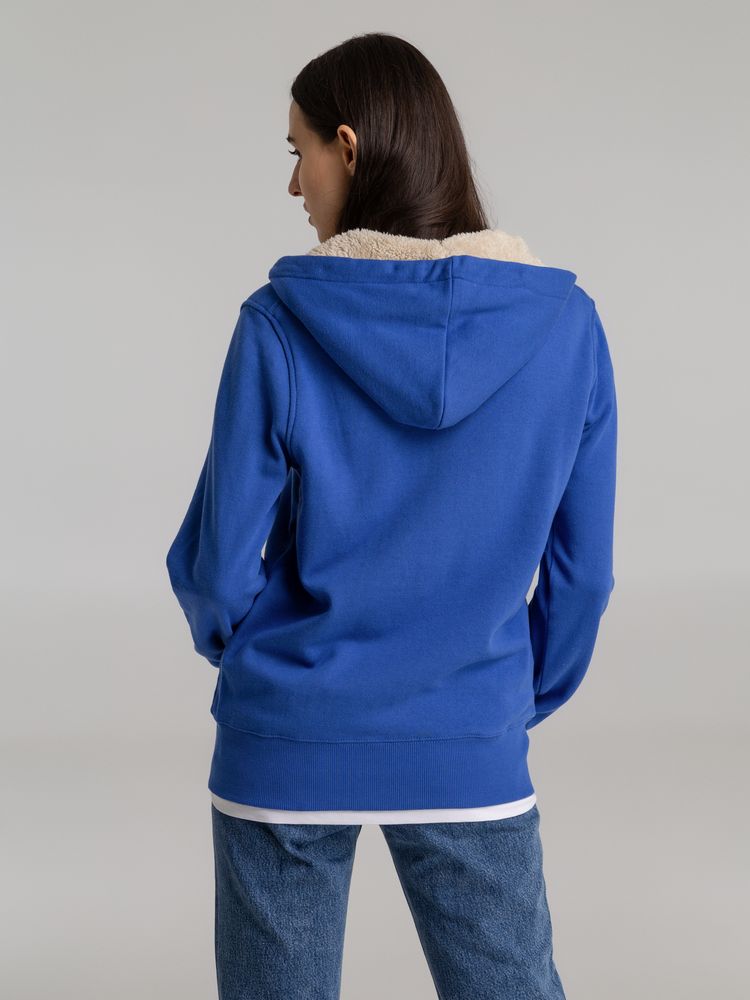 Толстовка унисекс на молнии Sherpa 280, ярко-синяя — изображение 12