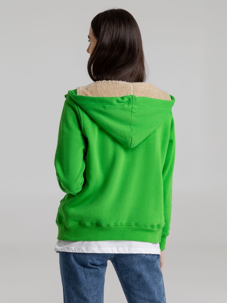 Толстовка унисекс на молнии Sherpa 280, ярко-зеленая — изображение 8