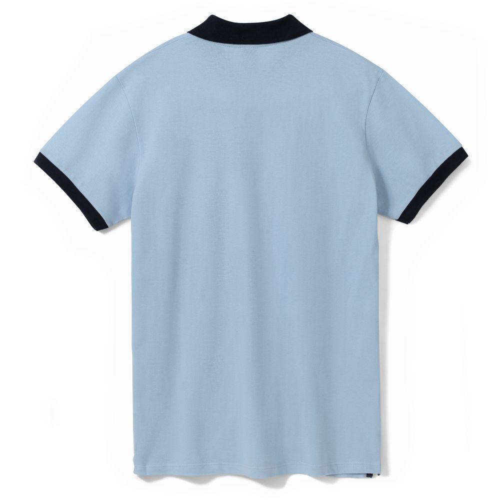 Рубашка поло Prince 190, голубая с темно-синим — изображение 3