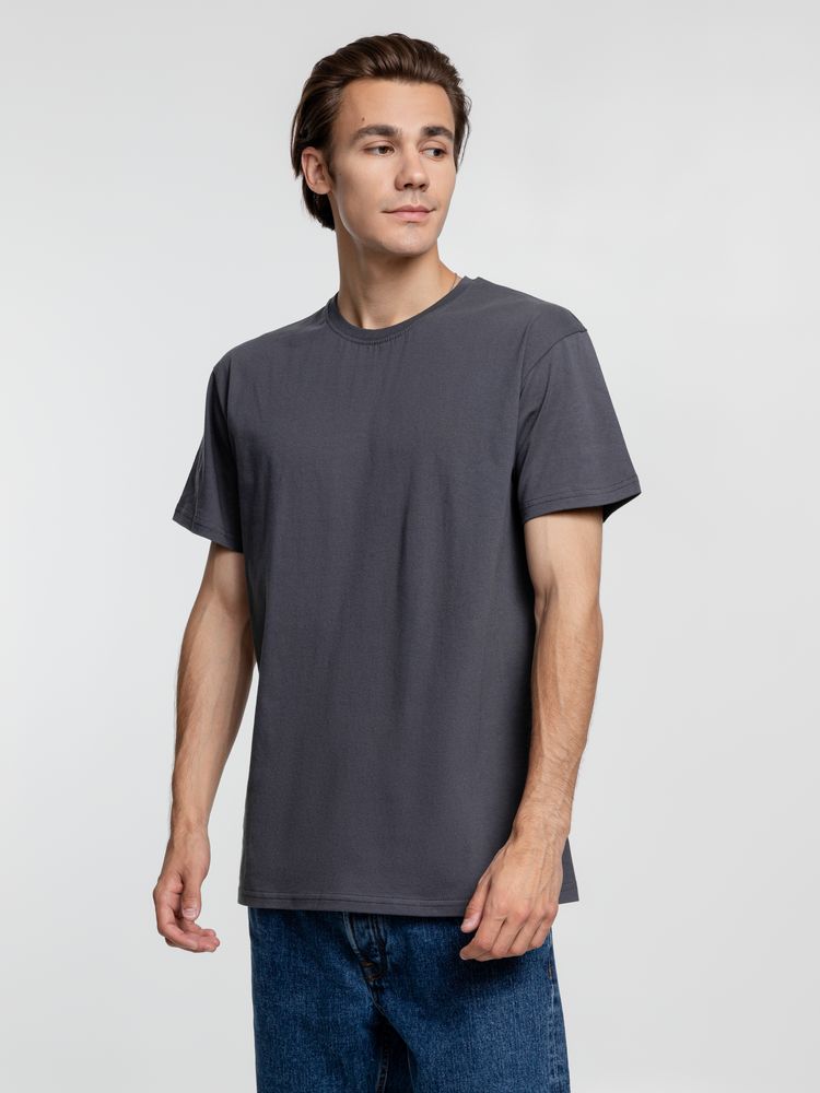 Футболка унисекс T-Bolka 160, темно-серая (графит) — изображение 5