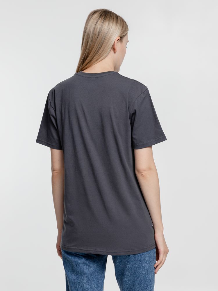Футболка унисекс T-Bolka 160, темно-серая (графит) — изображение 10