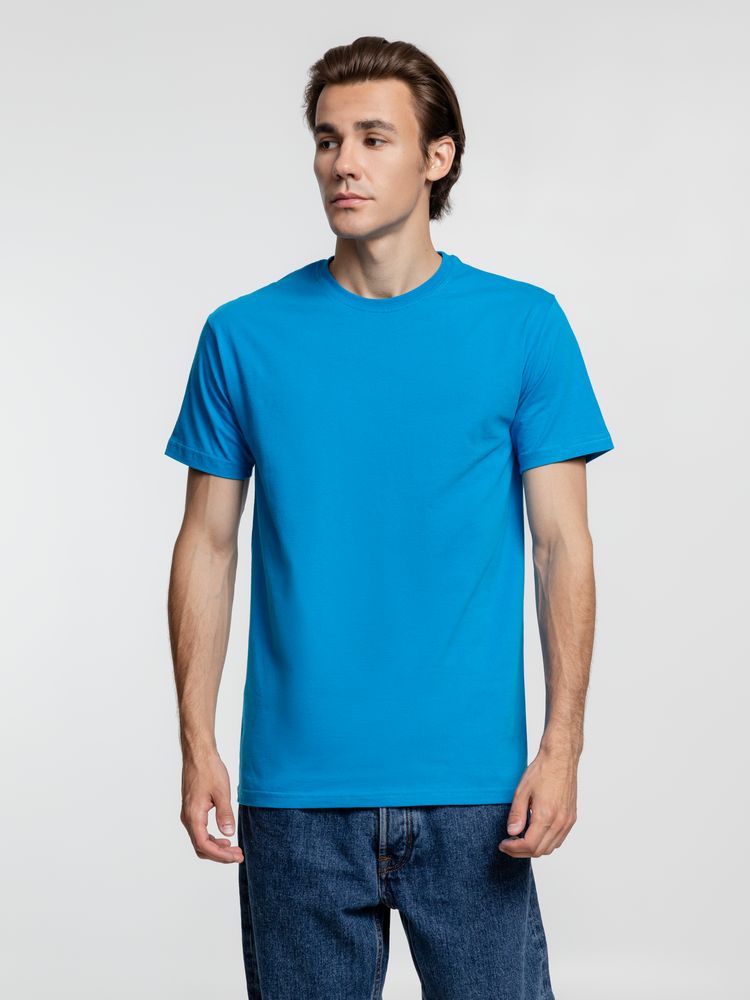 Футболка унисекс T-Bolka 160, бирюзовая — изображение 5