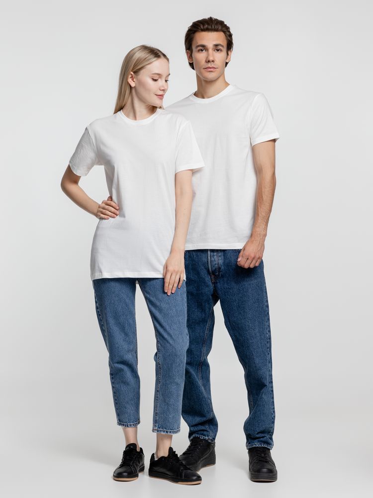 Футболка унисекс T-Bolka 160, белая (теплый оттенок) — изображение 12