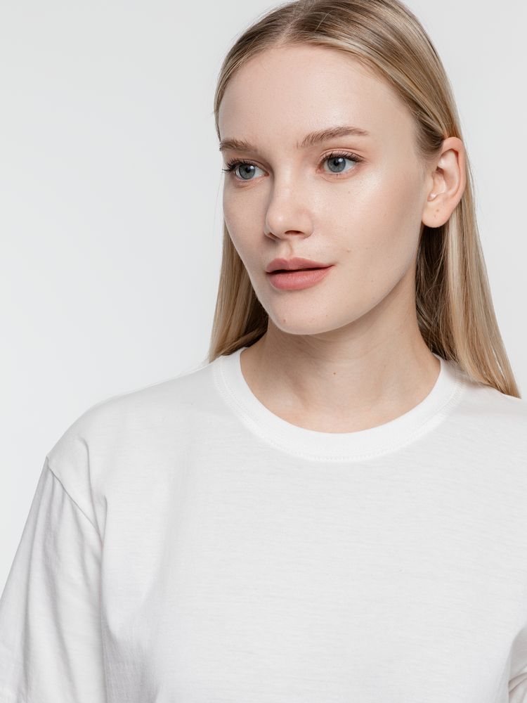 Футболка унисекс T-Bolka 160, белая (теплый оттенок) — изображение 11