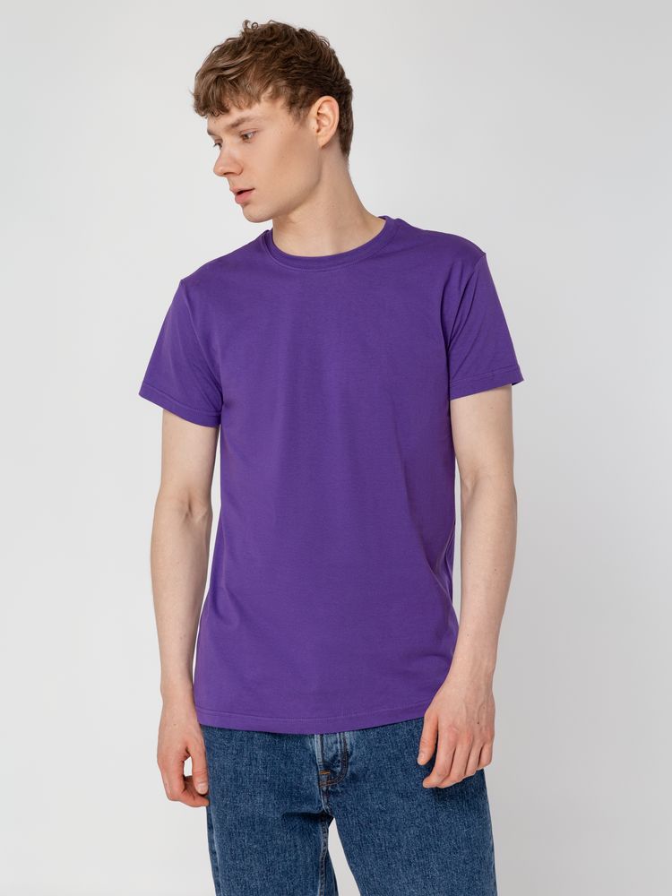Футболка унисекс T-Bolka 160, фиолетовая — изображение 6