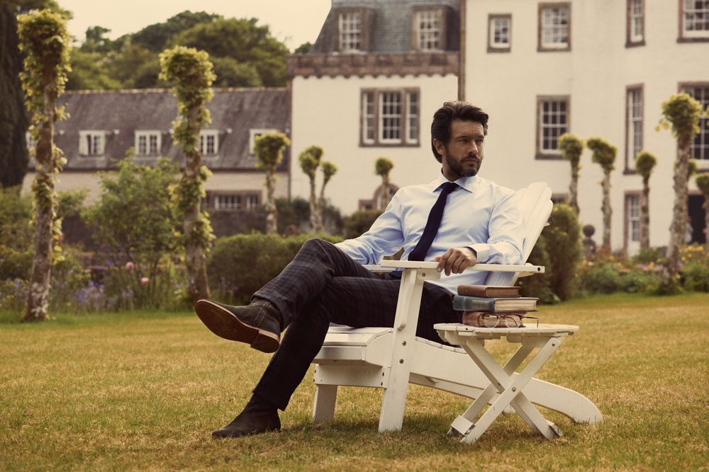 Рубашка мужская в полоску Reno, серая — изображение 4