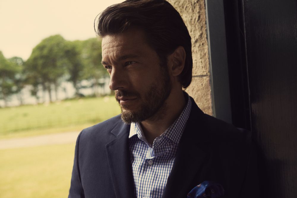 Рубашка мужская в клетку Tribeca, черная — изображение 3