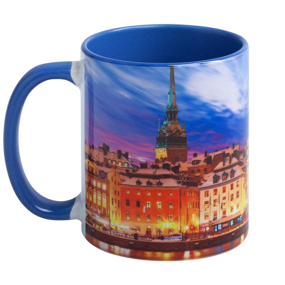 Кружка Promo Plus для сублимационной печати, голубая — изображение 4