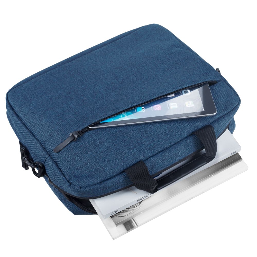 Сумка для ноутбука The First, синяя — изображение 9