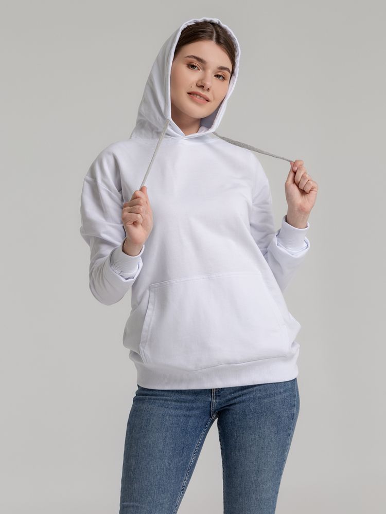 Толстовка с капюшоном Unit Kirenga, белая — изображение 8
