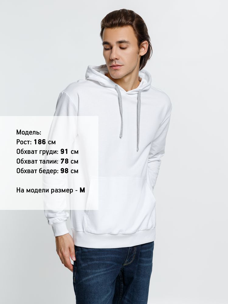 Толстовка с капюшоном Kirenga, белая (белоснежная) — изображение 4