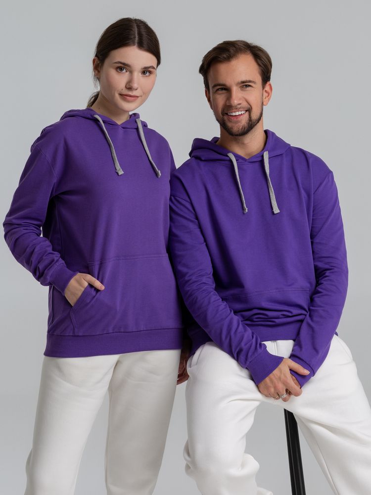 Толстовка с капюшоном Unit Kirenga, фиолетовая — изображение 10