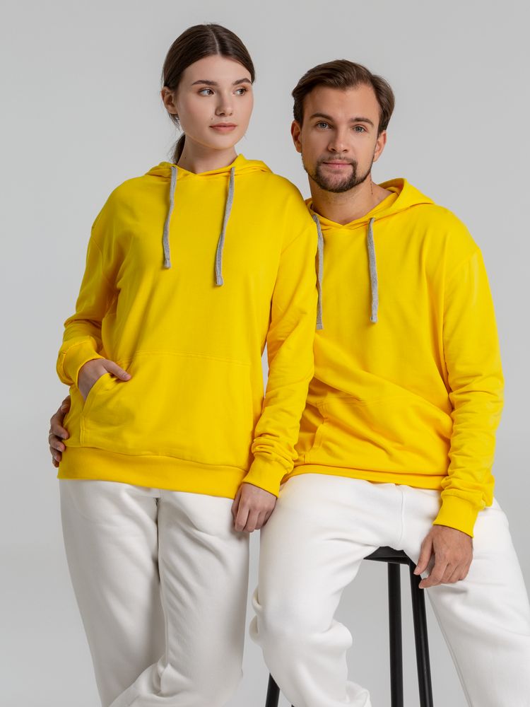 Толстовка с капюшоном Unit Kirenga, желтая — изображение 10