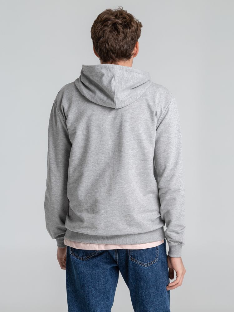 Толстовка на молнии с капюшоном Siverga 2.0, серый меланж — изображение 9