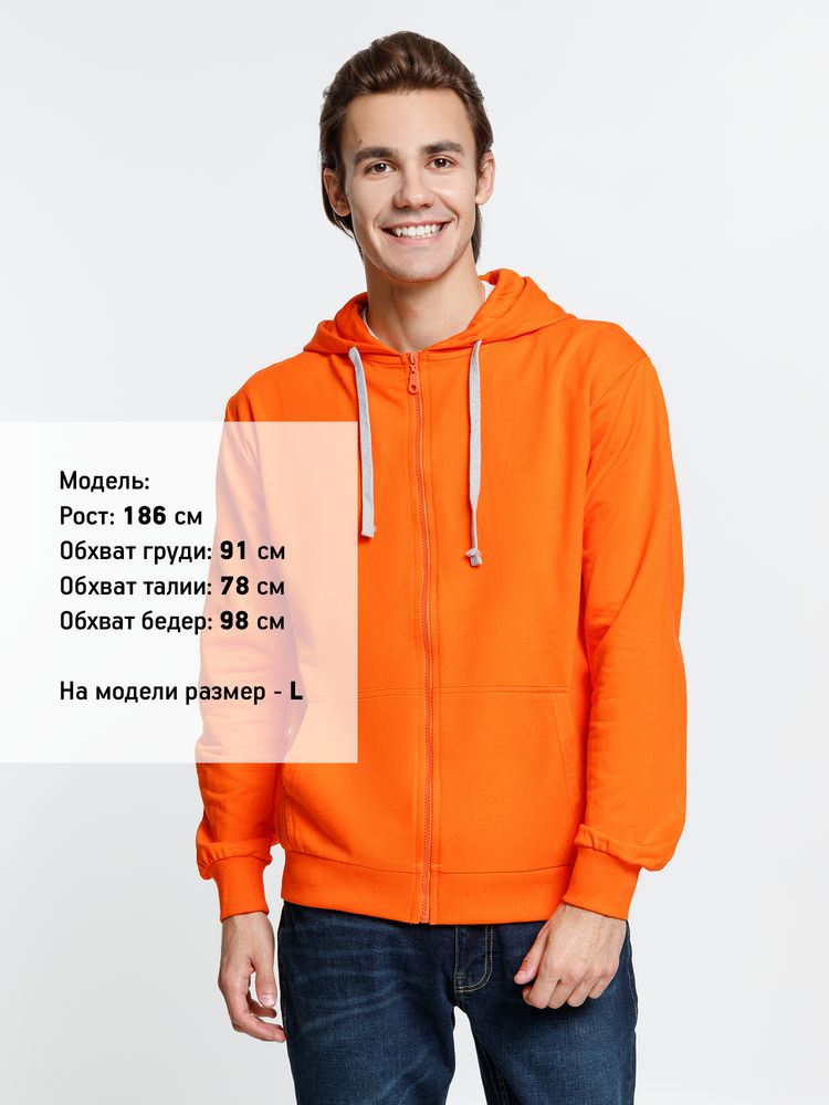 Толстовка на молнии с капюшоном Siverga, оранжевая — изображение 8