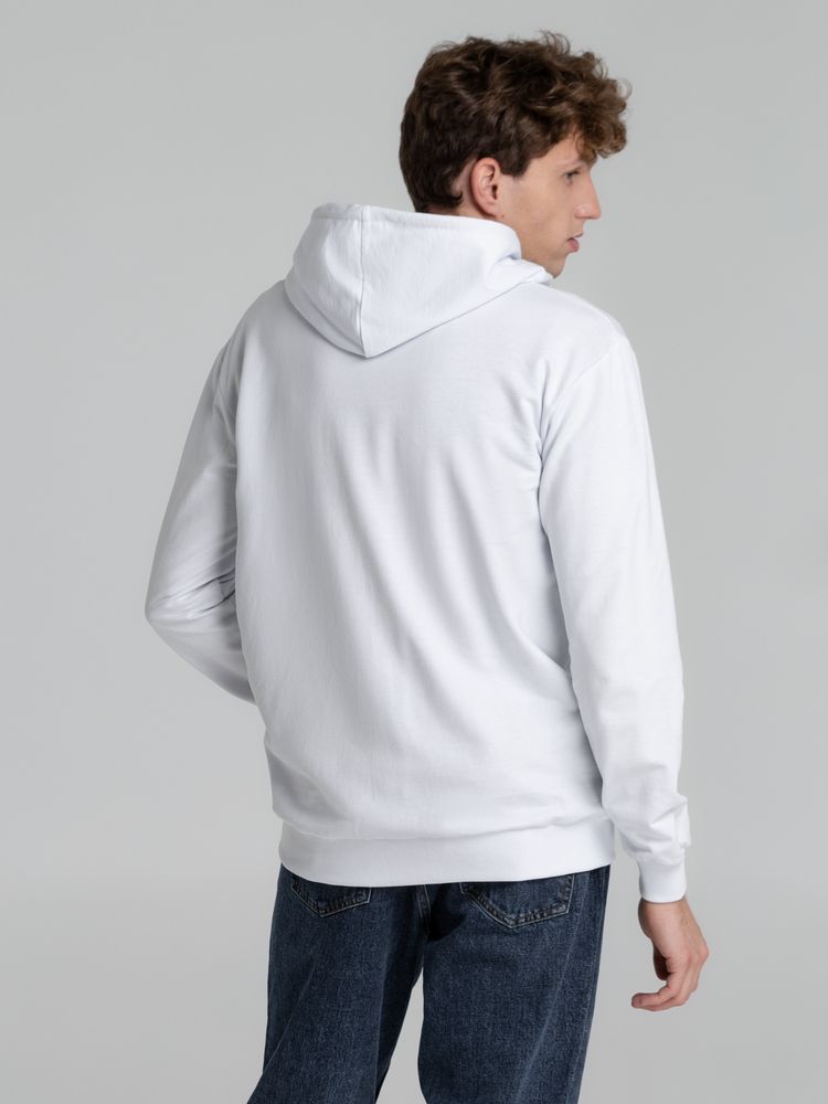 Толстовка на молнии с капюшоном Unit Siverga, белая — изображение 8