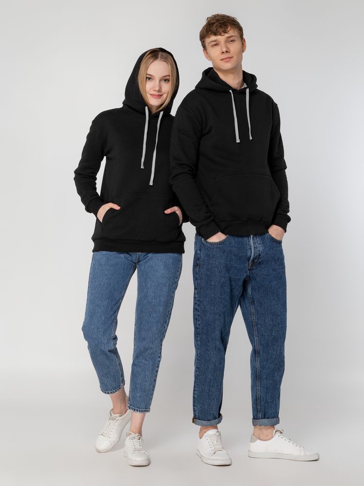 Толстовка с капюшоном Unit Kirenga Heavy, черная — изображение 15