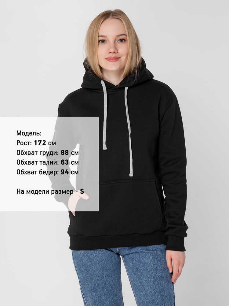 Толстовка с капюшоном Unit Kirenga Heavy, черная — изображение 10