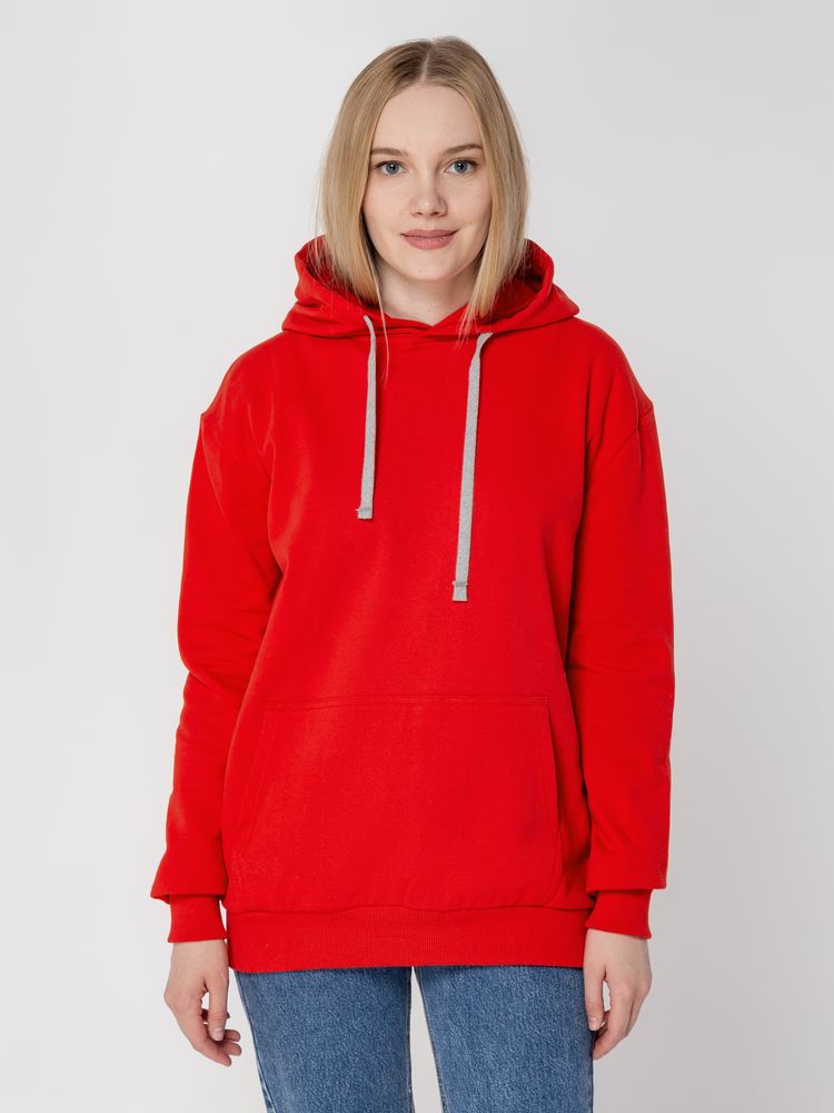 Толстовка с капюшоном Unit Kirenga Heavy, красная — изображение 8