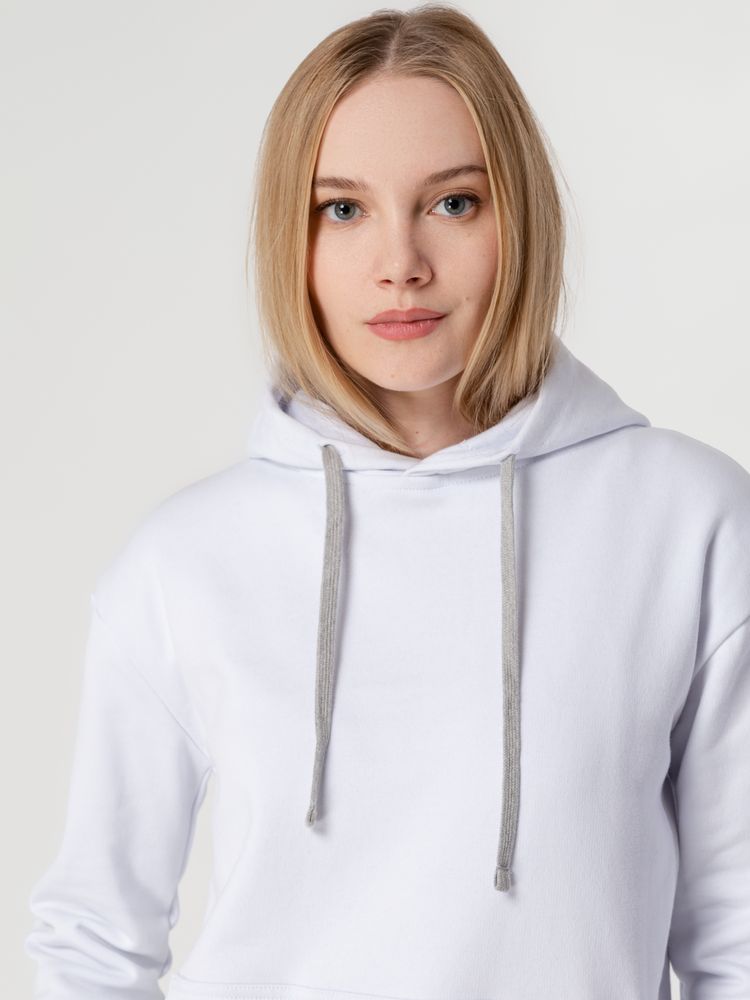 Толстовка с капюшоном Unit Kirenga Heavy, белая — изображение 11