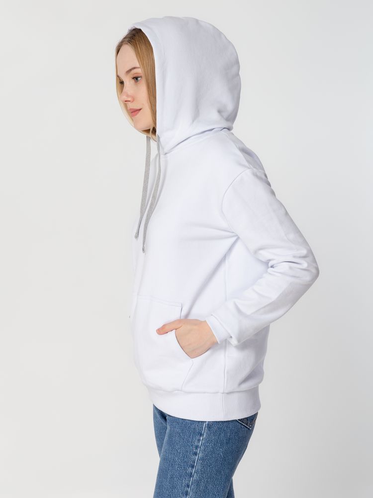 Толстовка с капюшоном Unit Kirenga Heavy, белая — изображение 10