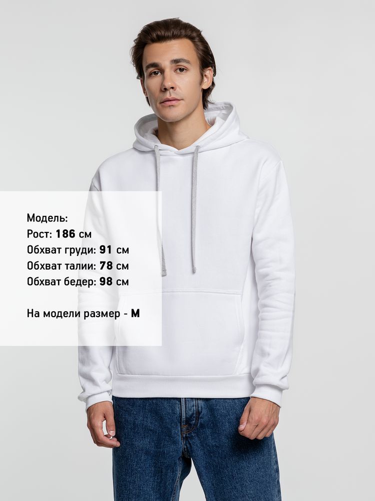 Толстовка с капюшоном Kirenga Heavy, белая (белоснежная) — изображение 4