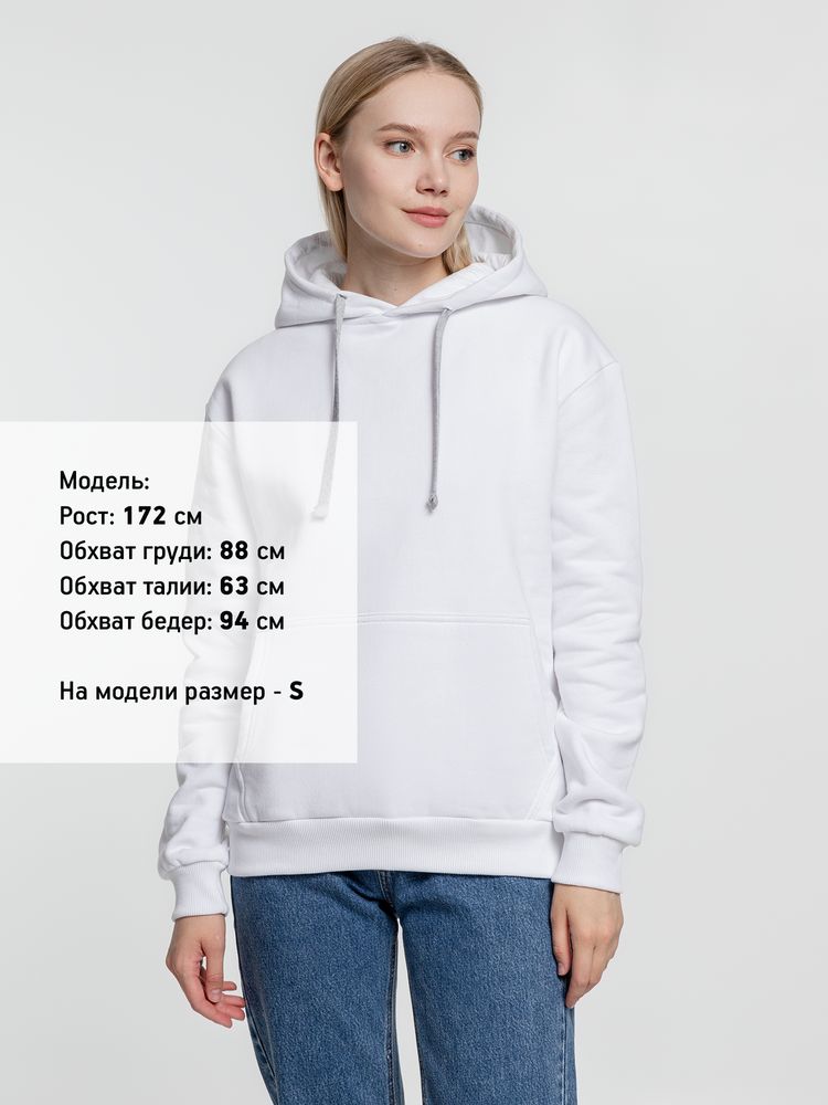 Толстовка с капюшоном Kirenga Heavy, белая (белоснежная) — изображение 8
