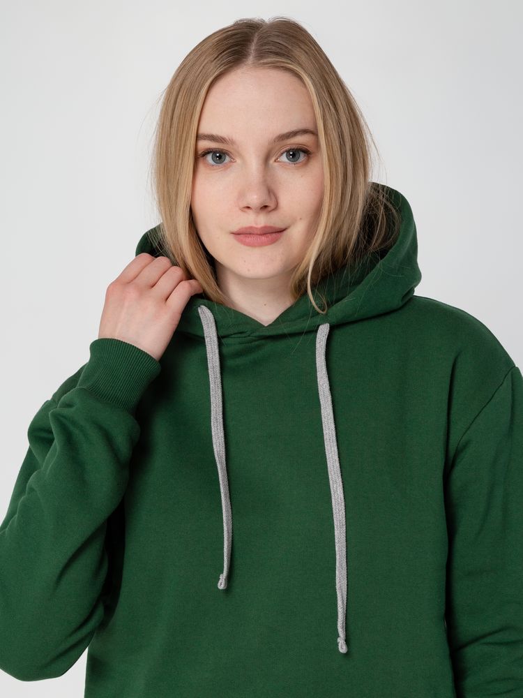 Толстовка с капюшоном Unit Kirenga Heavy, темно-зеленая — изображение 15