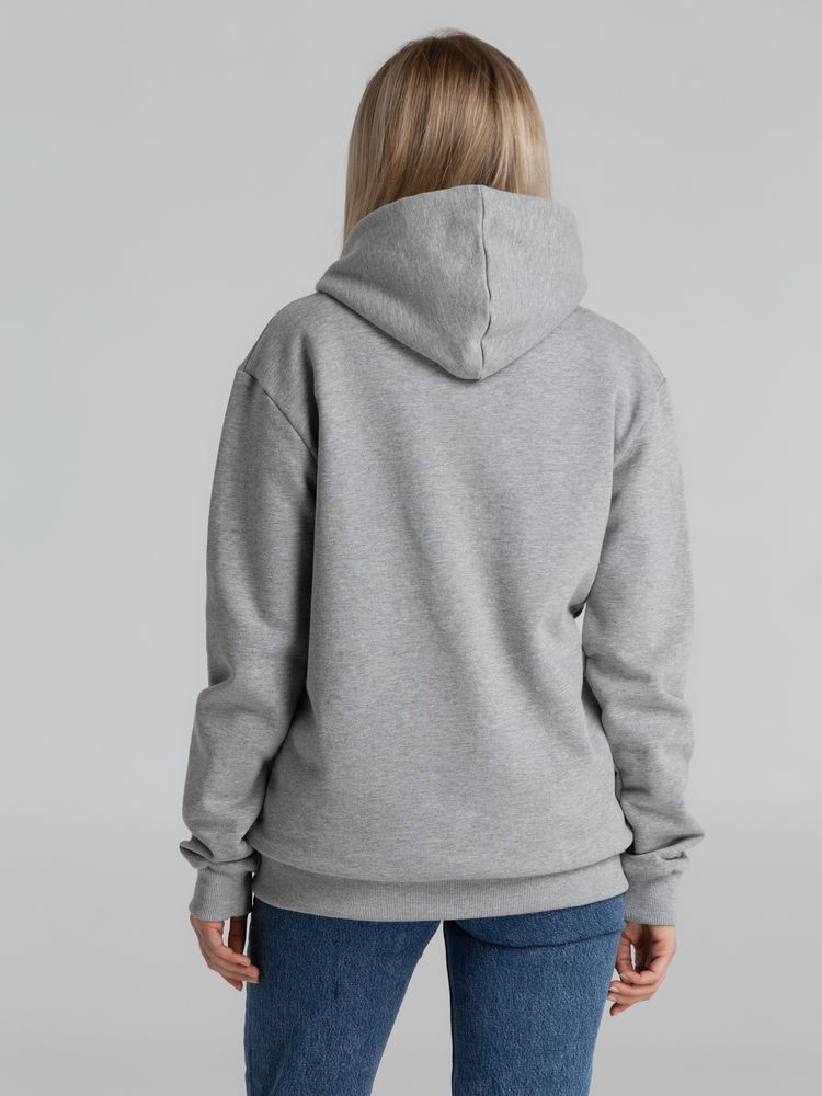 Толстовка на молнии с капюшоном Siverga Heavy 2.0, серый меланж — изображение 12