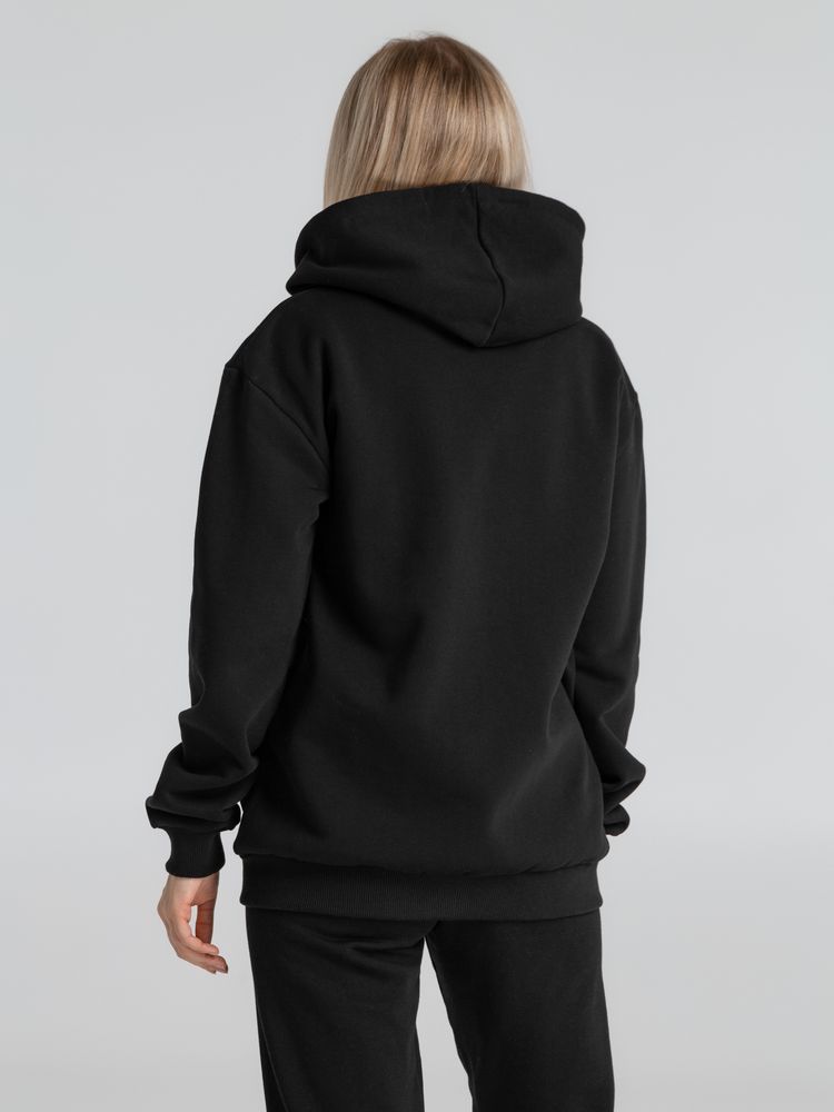 Толстовка на молнии с капюшоном Unit Siverga Heavy, черная — изображение 8