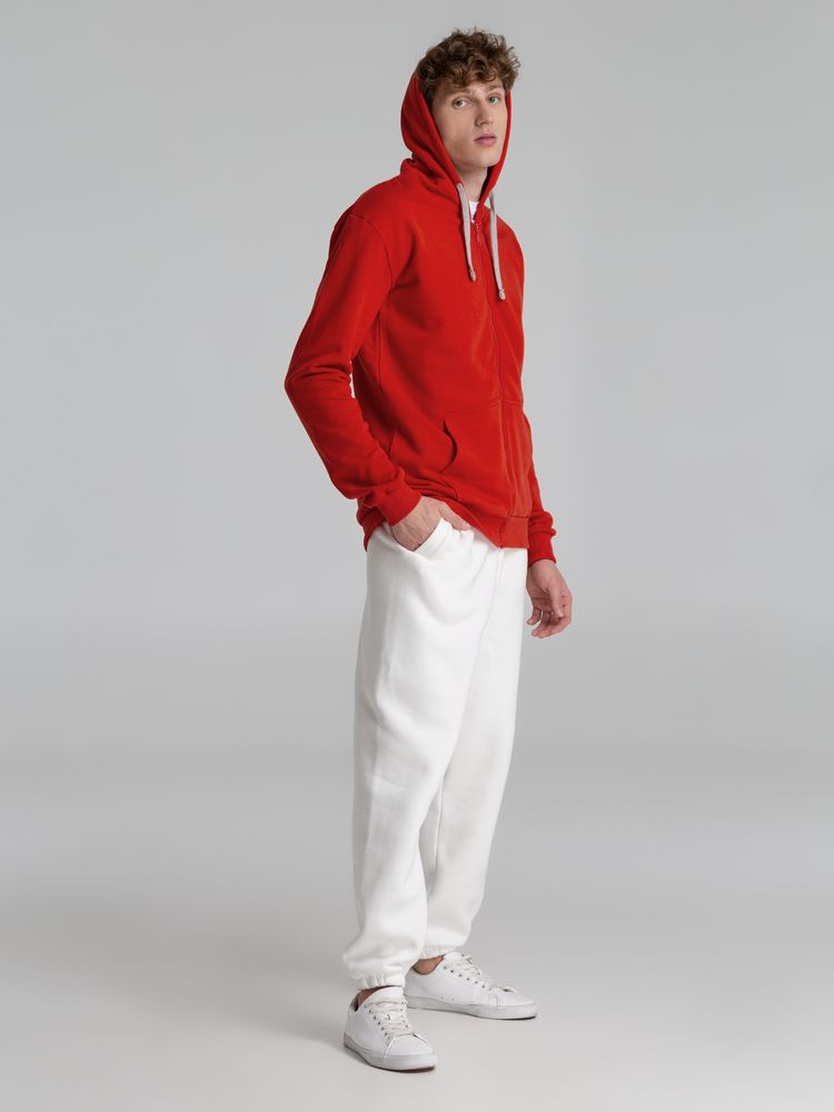 Толстовка на молнии с капюшоном Unit Siverga Heavy, красная — изображение 10