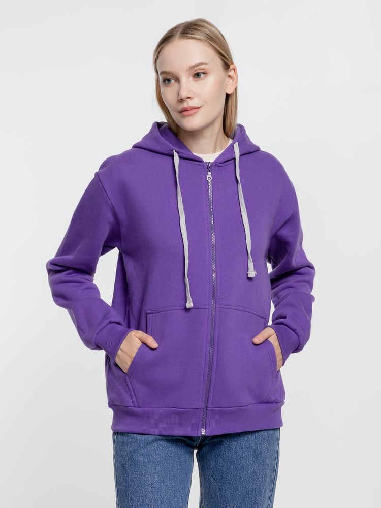 Толстовка на молнии с капюшоном Siverga Heavy, фиолетовая — изображение 9