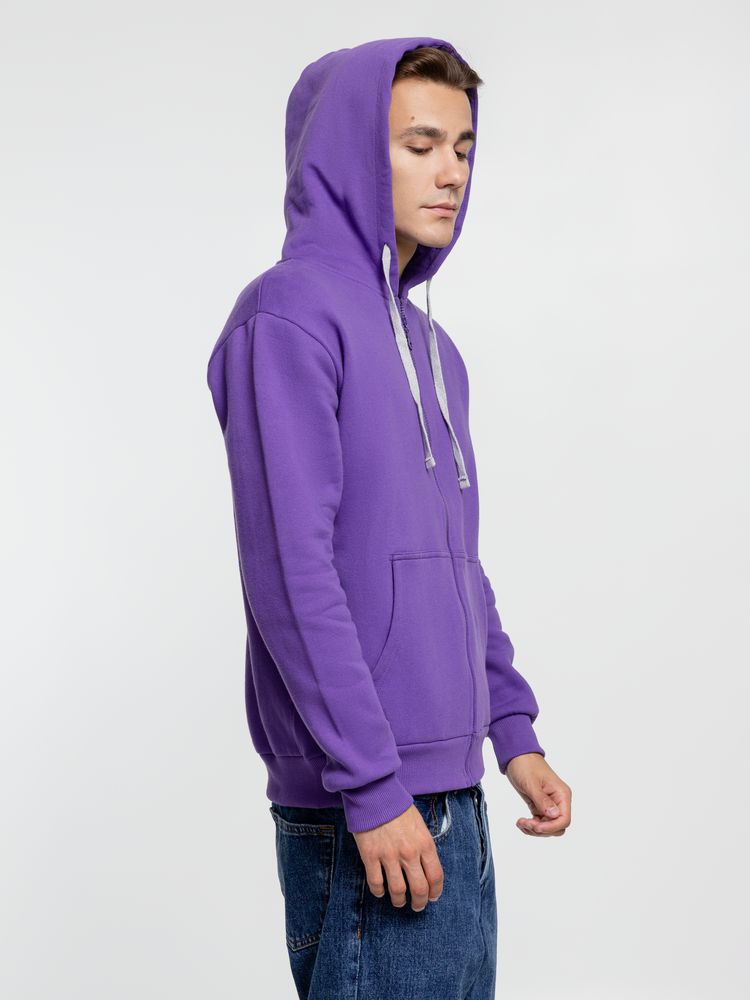 Толстовка на молнии с капюшоном Siverga Heavy, фиолетовая — изображение 6