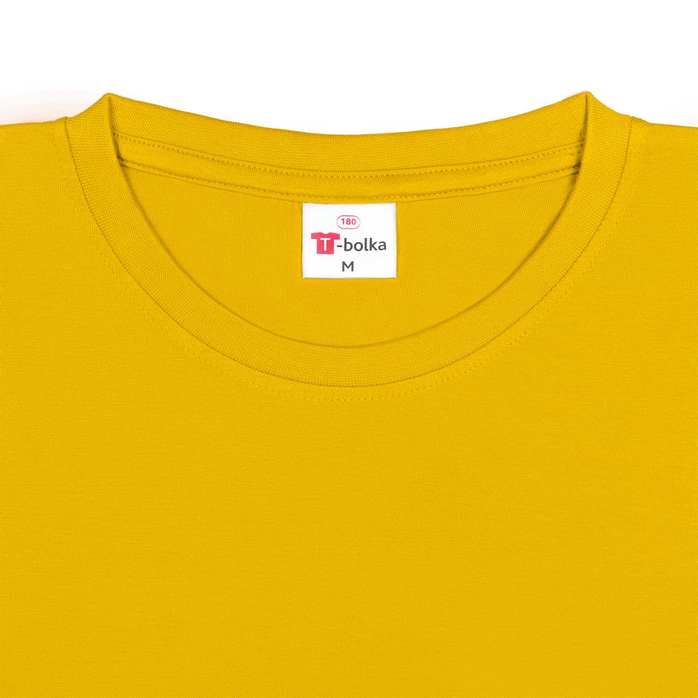 Футболка унисекс T-Bolka 180, желтая — изображение 4