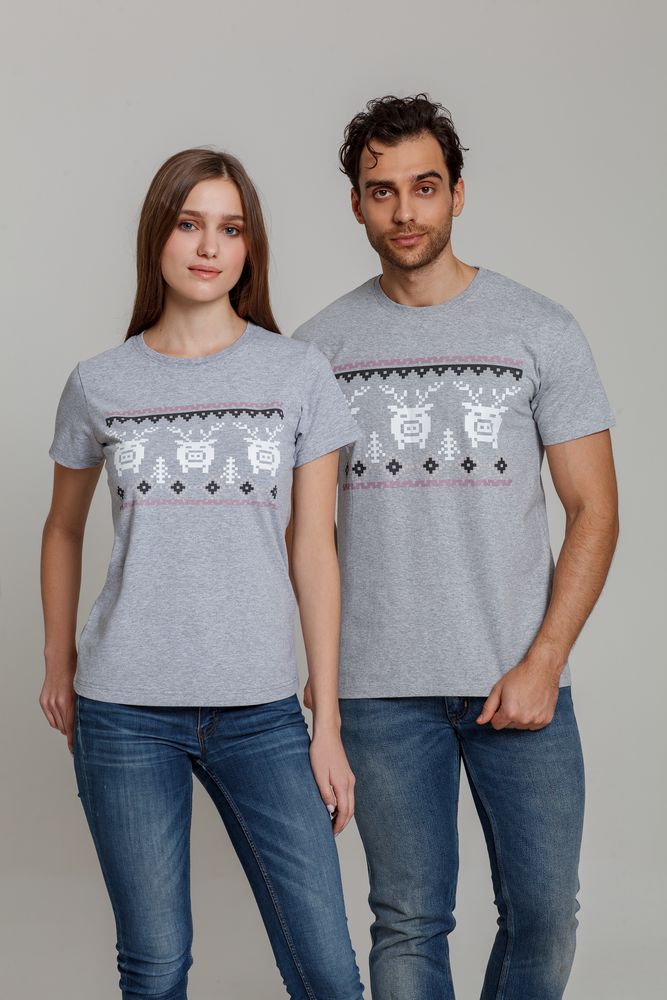 Футболка женская «Пигсель», серый меланж — изображение 5