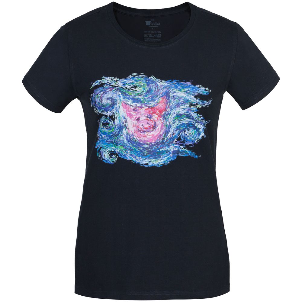 Футболка женская «Ван-Пиг», синяя — изображение 3