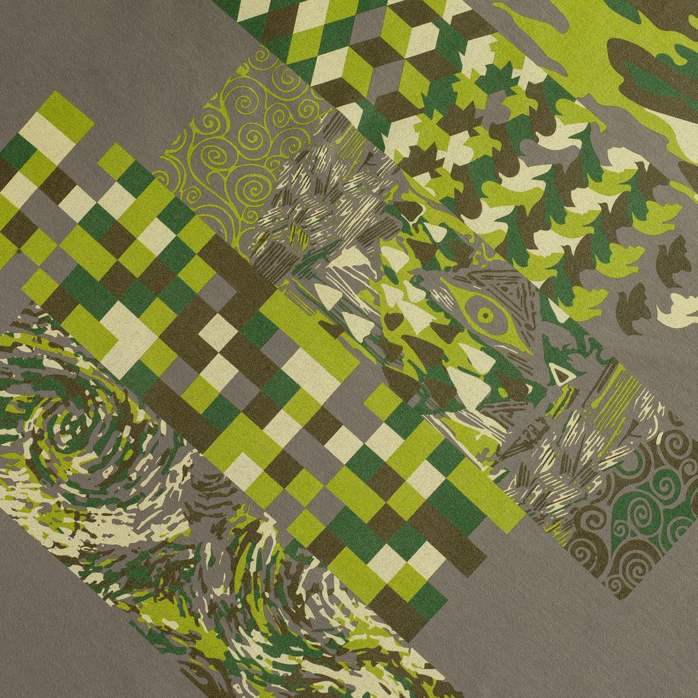 Футболка «Искусство камуфляжа», серая (стальная) — изображение 3