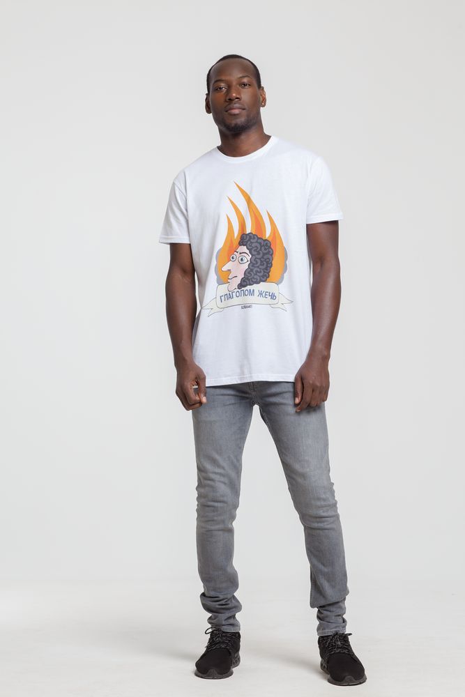 Футболка «Глаголом жечь», белая — изображение 5