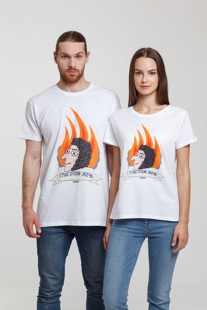 Футболка «Глаголом жечь», белая — изображение 6