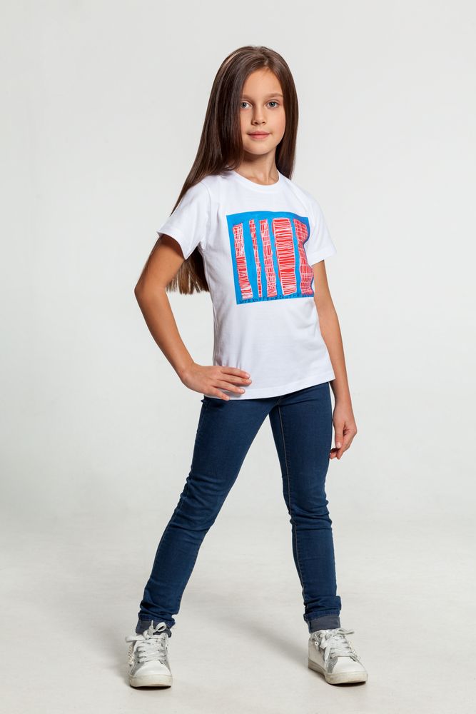 Футболка детская «Небоскребы», белая — изображение 4