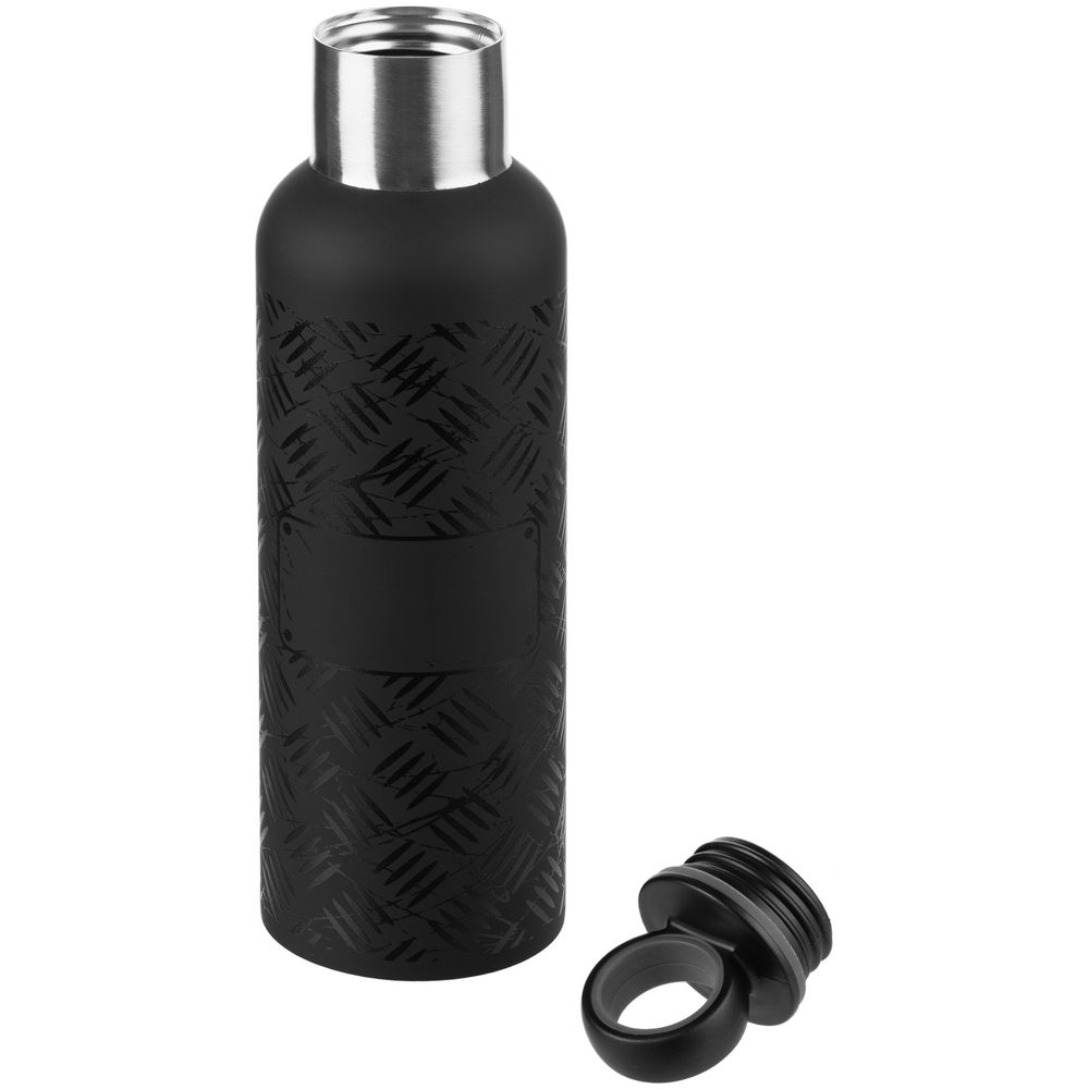 Термобутылка Hard Work Black, черная — изображение 3