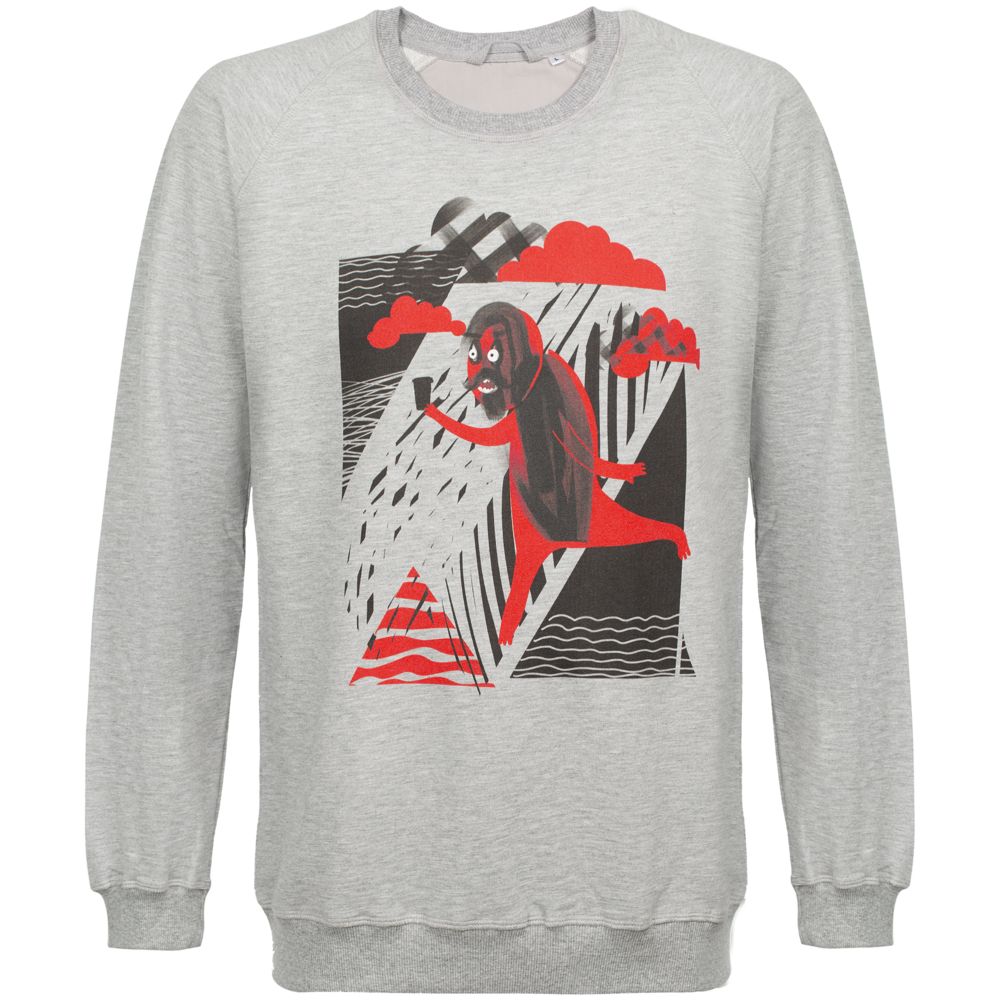 Свитшот «Преодолень», серый меланж — изображение 3