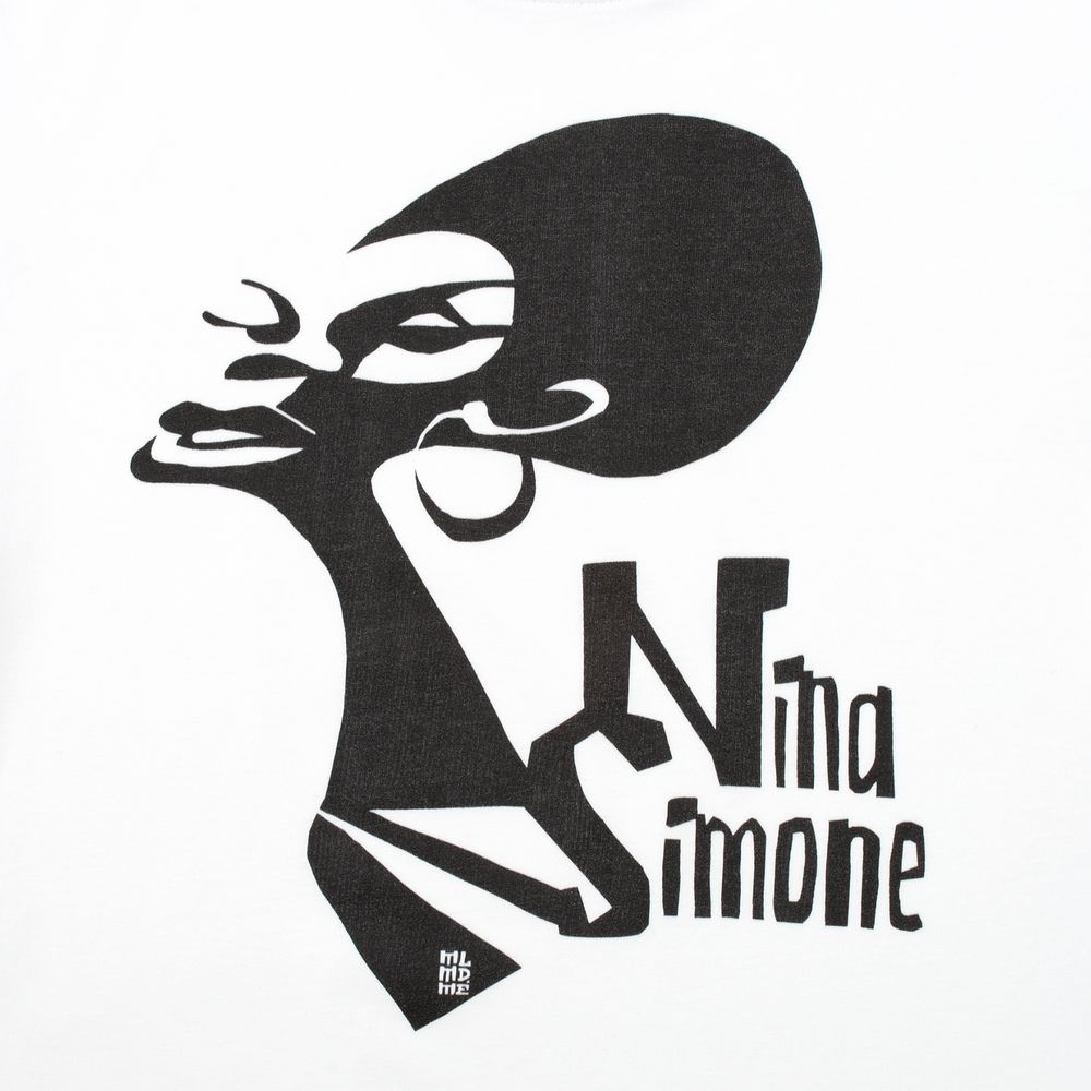 Футболка женская «Меламед. Nina Simone», белая — изображение 4