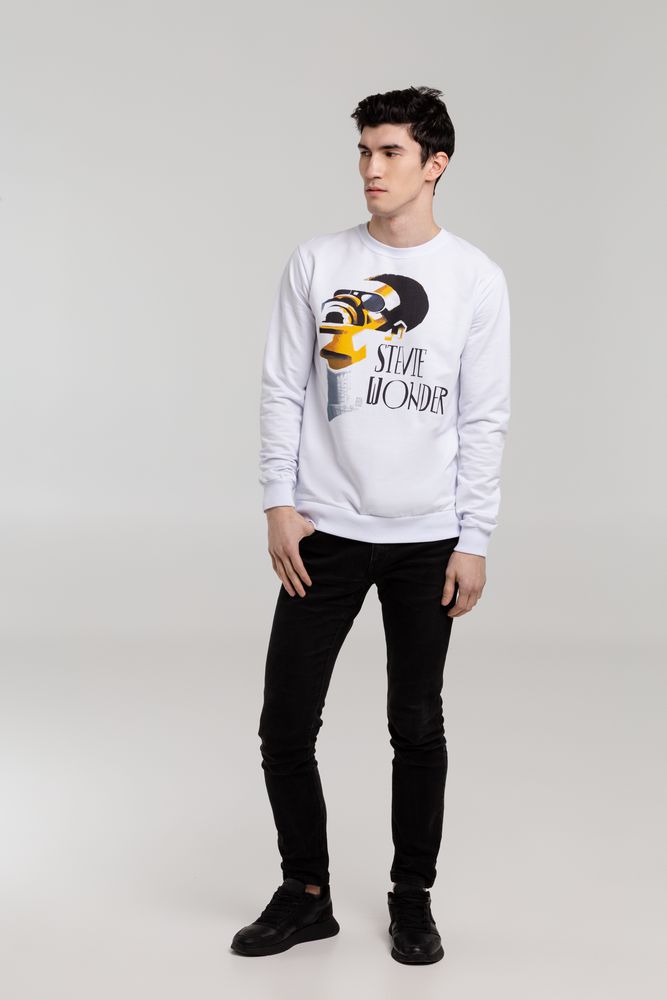 Толстовка «Меламед. Stevie Wonder», белая — изображение 6