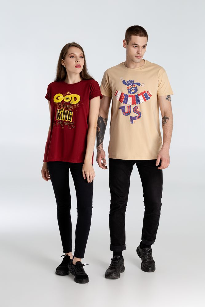 Футболка A God is High, гранатово-красная — изображение 11
