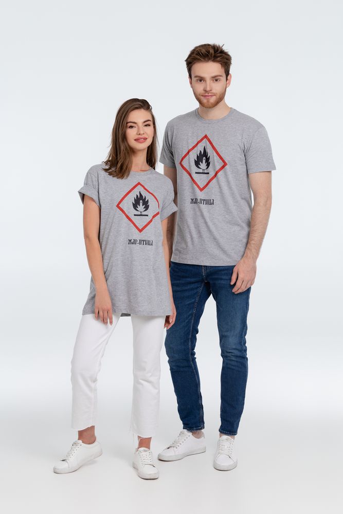 Футболка «Жар-птица», серый меланж — изображение 10