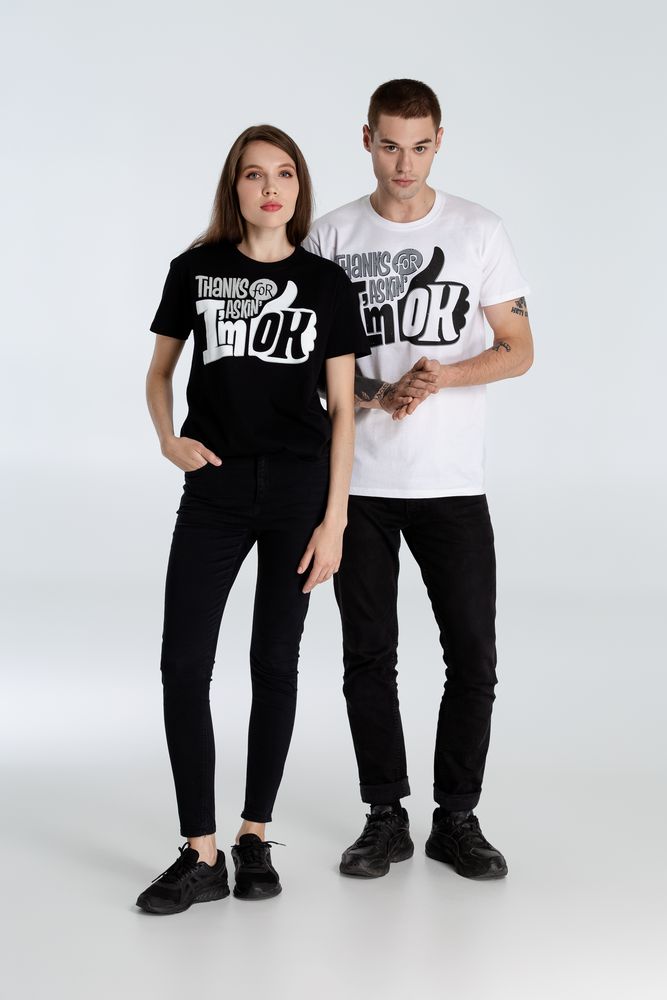 Футболка I'm OK, черная — изображение 9