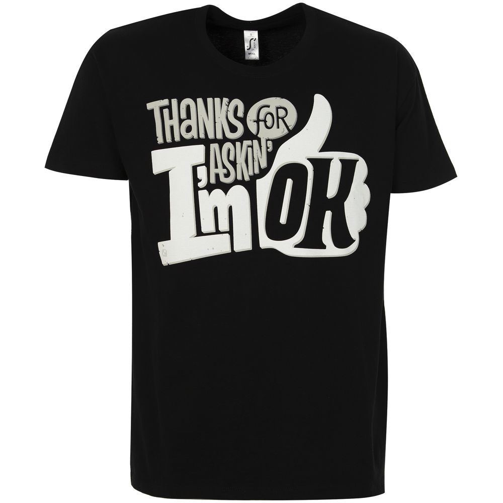 Футболка I'm OK, черная — изображение 3